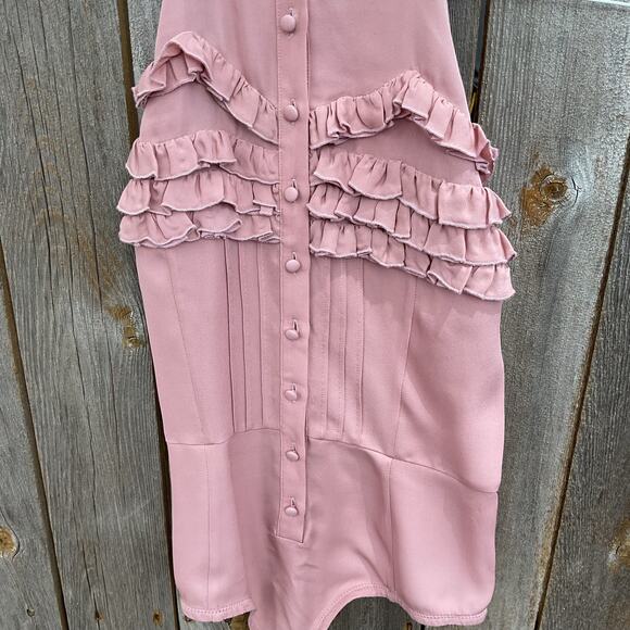 Fleur de Mal NWT Dusty Rose Sleeveless Bodysuit - Sz Sm - Picture 5 of 9